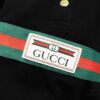 693130a5908475d562cd97bf GUCCI Men's Polo Shirt with Notched Collar and Red-Green Web Stripe Logo Design
