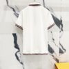 GUCCI Men's Polo Shirt with Lapel, Embroidered Logo, Color-Block Striped Pocket Design