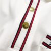 GUCCI Men's Polo Shirt with Lapel, Embroidered Logo, Color-Block Striped Pocket Design