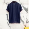 6931313c908475d562cd97e3 GUCCI Men's Polo Shirt with Lapel, Embroidered Logo, Color-Block Striped Pocket Design