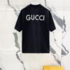 GUCCI Crew Neck Short Sleeve T-Shirt 320g with Embroidered Double G Logo