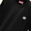 GUCCI Crew Neck Short Sleeve T-Shirt 320g with Embroidered Double G Logo
