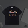 69313184908475d562cd97f6 GUCCI New Arrival Letter Zigzag Contrast Color Cartoon Dragon Print T-Shirt