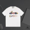 693131bb908475d562cd97fe GUCCI New Arrival Letter Zipped Color-Block Cartoon Dragon Print T-Shirt