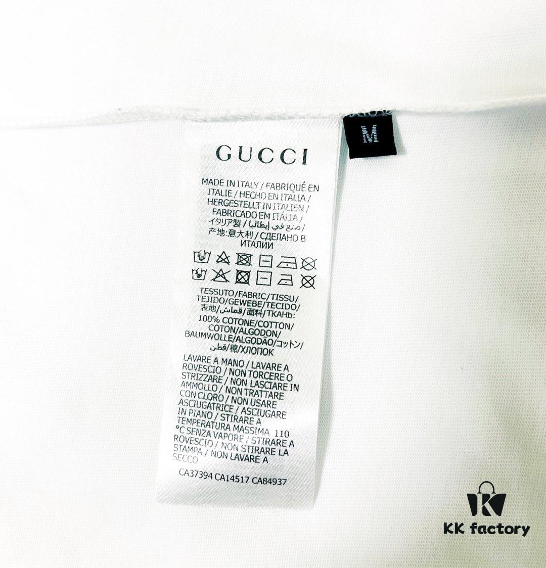 693131cd908475d562cd9801 GUCCI New Arrival Letter Two-Tone Double G Print T-Shirt