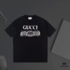 693131ff908475d562cd980a GUCCI New Arrival Letter Color-Block Stripe Print T-Shirt