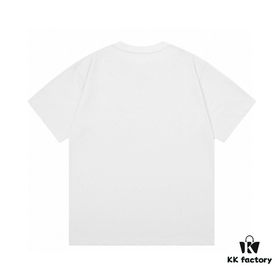 69313393908475d562cd9856 2025 Summer New Arrival Gucci GUCCI Collaborative The North Face Rainbow Letter Logo Print Round Neck Short Sleeve T-Shirt in 300g Combed Cotton Unisex