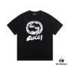 6931339f908475d562cd985d 2025 Summer New Arrival Gucci Abstract Double G Logo Print 300g Combed Cotton Crew Neck Short Sleeve T-Shirt Unisex