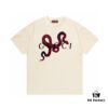 693133b3908475d562cd9865 2025 Summer New Gucci Snake Year Limited Edition Snake Pattern Letter Logo Print 300g Combed Cotton Round Neck Short Sleeve T-Shirt Unisex