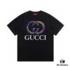 693133cf908475d562cd986f 2025 Summer New Gucci Snake Year Limited Edition Double G Snake Pattern Letter Logo Print 300g Combed Cotton Crew Neck Short Sleeve T-Shirt Unisex