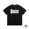 2025 Summer New Arrival Gucci Snowflake Letter Logo Print 300g Combed Cotton Crew Neck Short Sleeve T-Shirt Unisex