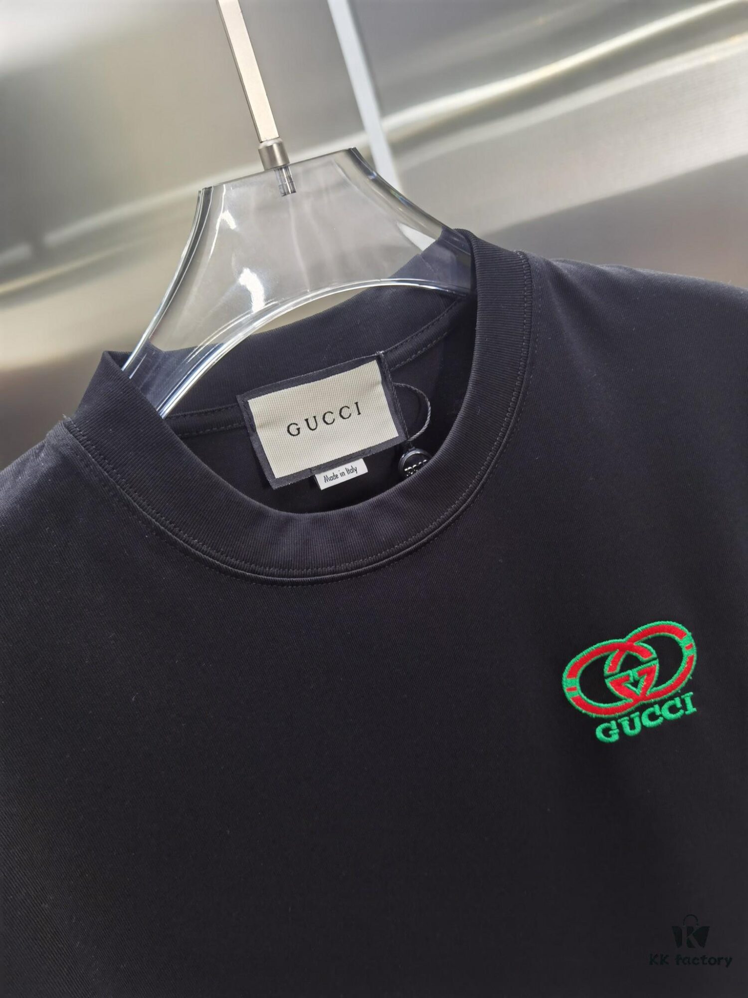 69313459908475d562cd9891 Gucci Embroidered Short Sleeve T-Shirt (Top Quality Version, Different from Common Stock)