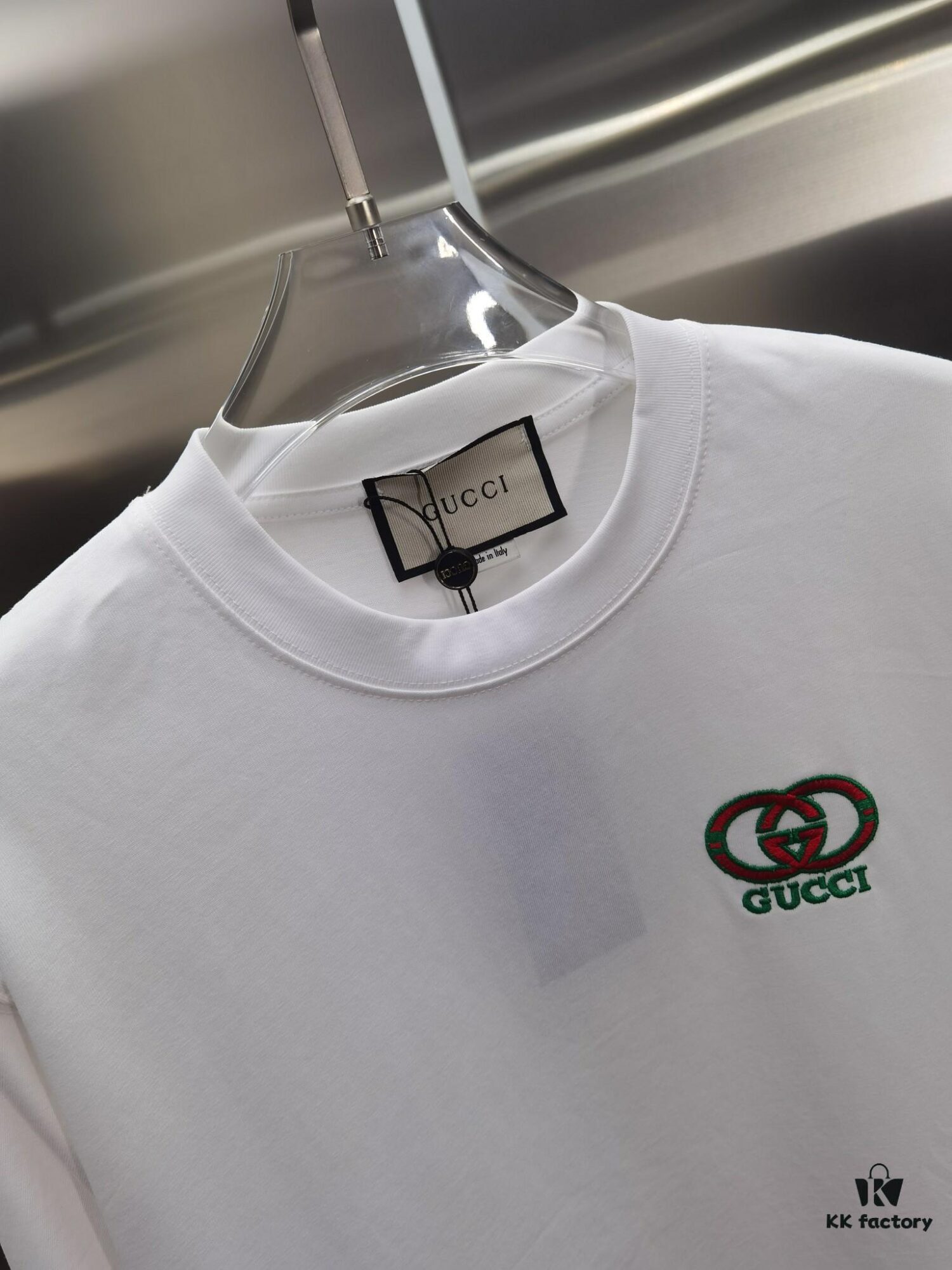 6931346f908475d562cd9897 Gucci Embroidered Short Sleeve T-Shirt (Top Quality Version, Different from Standard Stock)