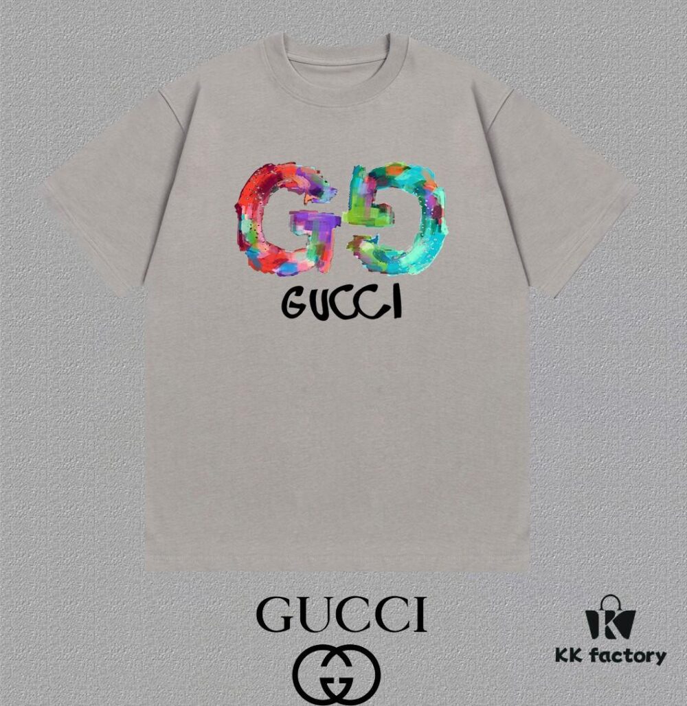 693135bf908475d562cd98fa GUCCI 25SS Master-Designed Brand New Fashion Print Round-Neck Short-Sleeve T-Shirt, 300g