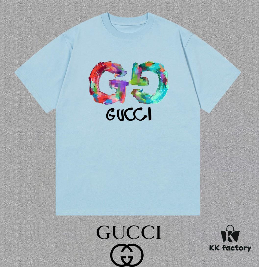 693135cd908475d562cd98fc GUCCI 25SS Master-Designed New Arrival Printed Round-Neck Short-Sleeve T-Shirt, 300g