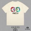 693135e3908475d562cd98ff GUCCI 25SS Master-Designed New Arrival Printed Round-Neck Short-Sleeve T-Shirt 300g