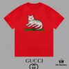 69313643908475d562cd9915 GUCCI 25SS Master-Designed New Arrival Printed Round-Neck Short-Sleeve T-Shirt 300g