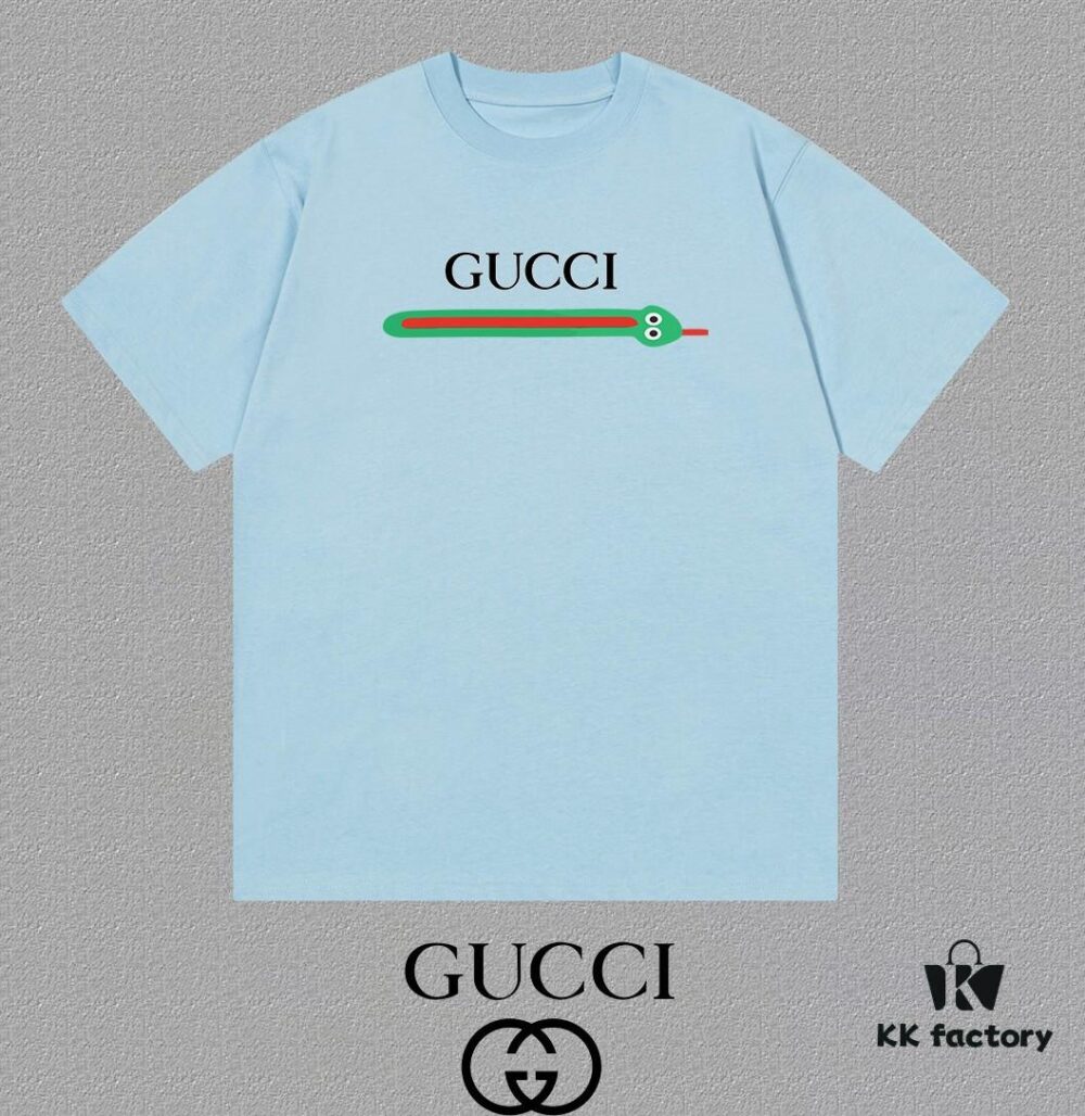 69313760908475d562cd995c GUCCI x Artisan-Designed 25SS New Arrival Printed Round-Neck Short-Sleeve T-Shirt, 300gsm, Autumn/Winter Latest Store Synchronized OS Drop-Shoulder Fit, Stylish and Unique, Extremely Versatile and Attractive, Unisex Essential Wear, Complete with Hang Tag, Neck Label, and Wash Label