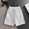 69313840908475d562cd99aa GUCCI 2025 Spring/Summer New Arrival High-End Elastic Waist Casual Solid Loose Shorts