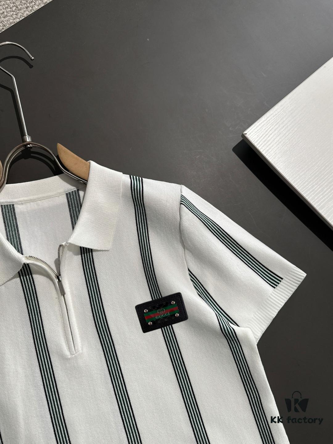 High-Quality GUCCI 2025 Spring/Summer New Men's Lapel Short-Sleeve T-Shirt