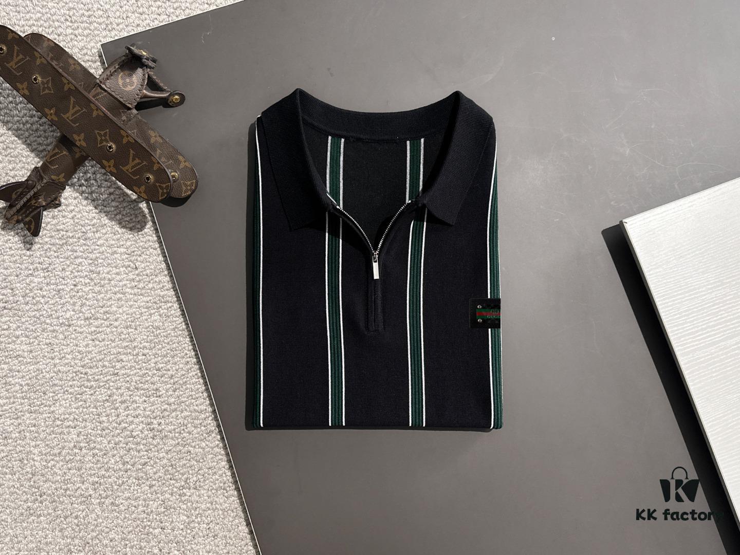 6931399f908475d562cd99fd High-Quality GUCCI 2025 Spring/Summer New Men's Collared Short-Sleeve T-Shirt