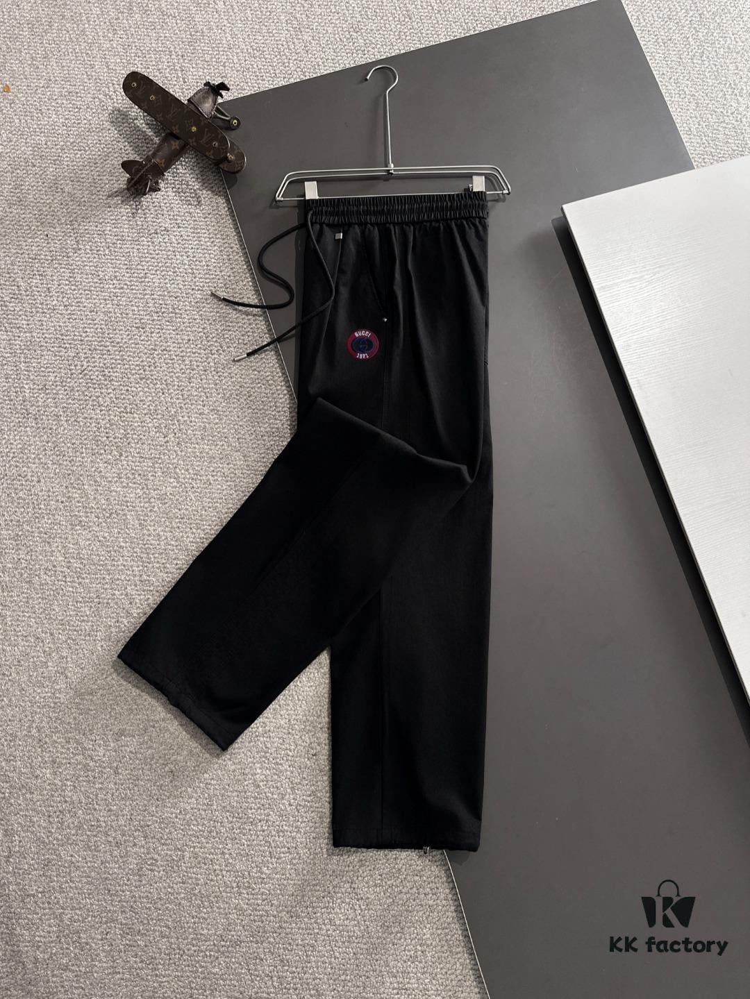 69313a5e908475d562cd9a45 GUCCI 2025 Spring/Summer New Elastic Waist Casual Pants, Lightweight Custom Counter Fabric, Breathable and Comfortable, Exquisite Details, Brand Design Concept, High Quality, Soft and Smooth Touch