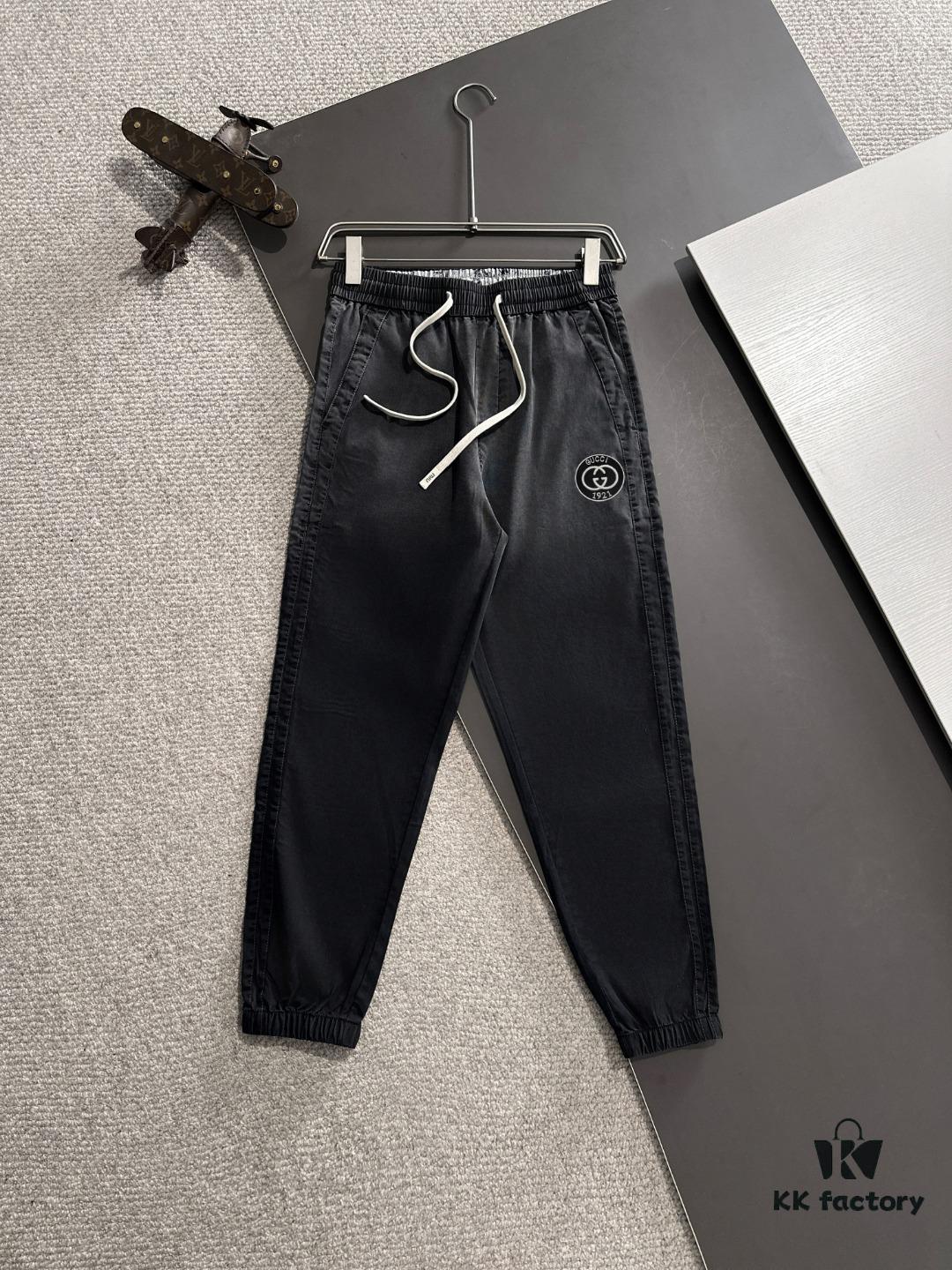 69313a68908475d562cd9a48 GUCCI 2025 Spring/Summer New Elastic Waist Casual Pants, Lightweight Custom Fabric from Counter, Highly Breathable and Comfortable, Exquisite Details, Brand Design Concept Reflecting High Quality, Soft and Smooth Texture, Showcasing a Perfect Relaxed Silhouette
