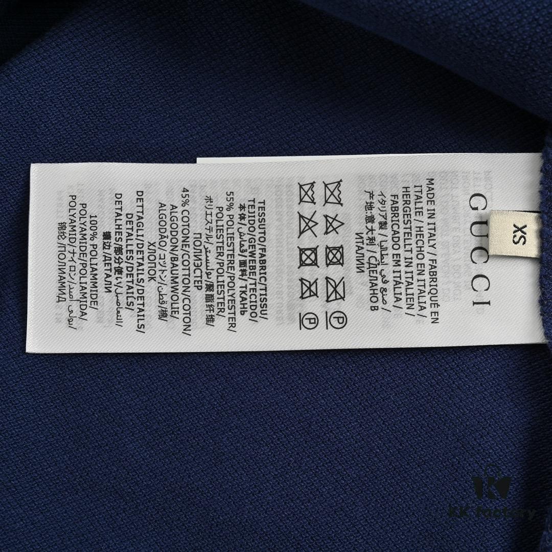 69313b09908475d562cd9a6a Gucci 24SS Polo Shirt with Striped Collar and Embroidered Double G Logo