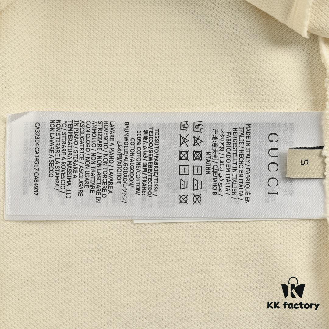 69313b19908475d562cd9a72 Gucci 24SS Polo Short Sleeve with Striped Collar and Embroidered Double G