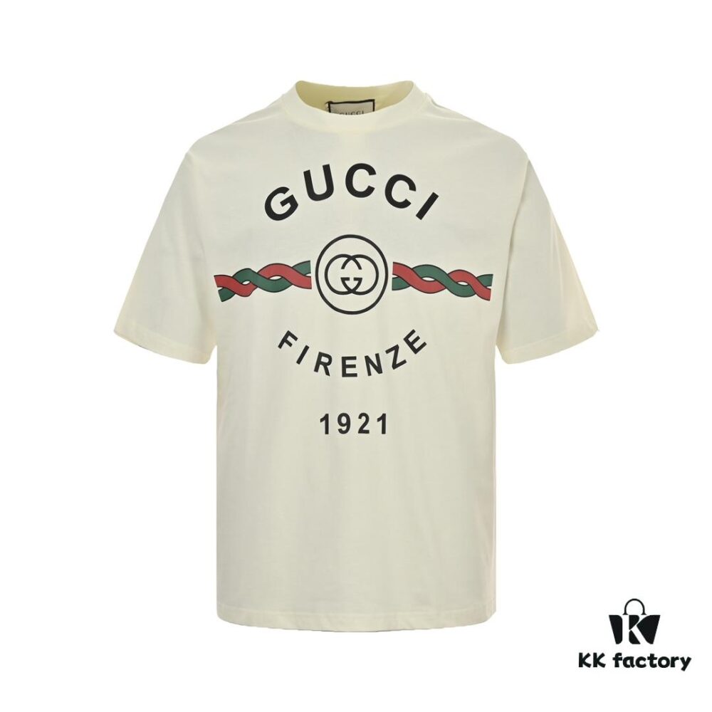 69313ba8908475d562cd9aa4 Gucci 22SS Braided Logo Letter Print Short Sleeve T-Shirt