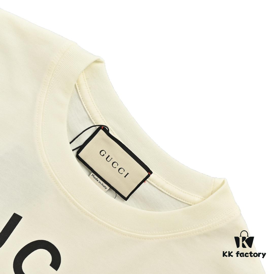 69313bad908475d562cd9aa6 Gucci 22SS Braided Logo Letter Print Short Sleeve T-Shirt