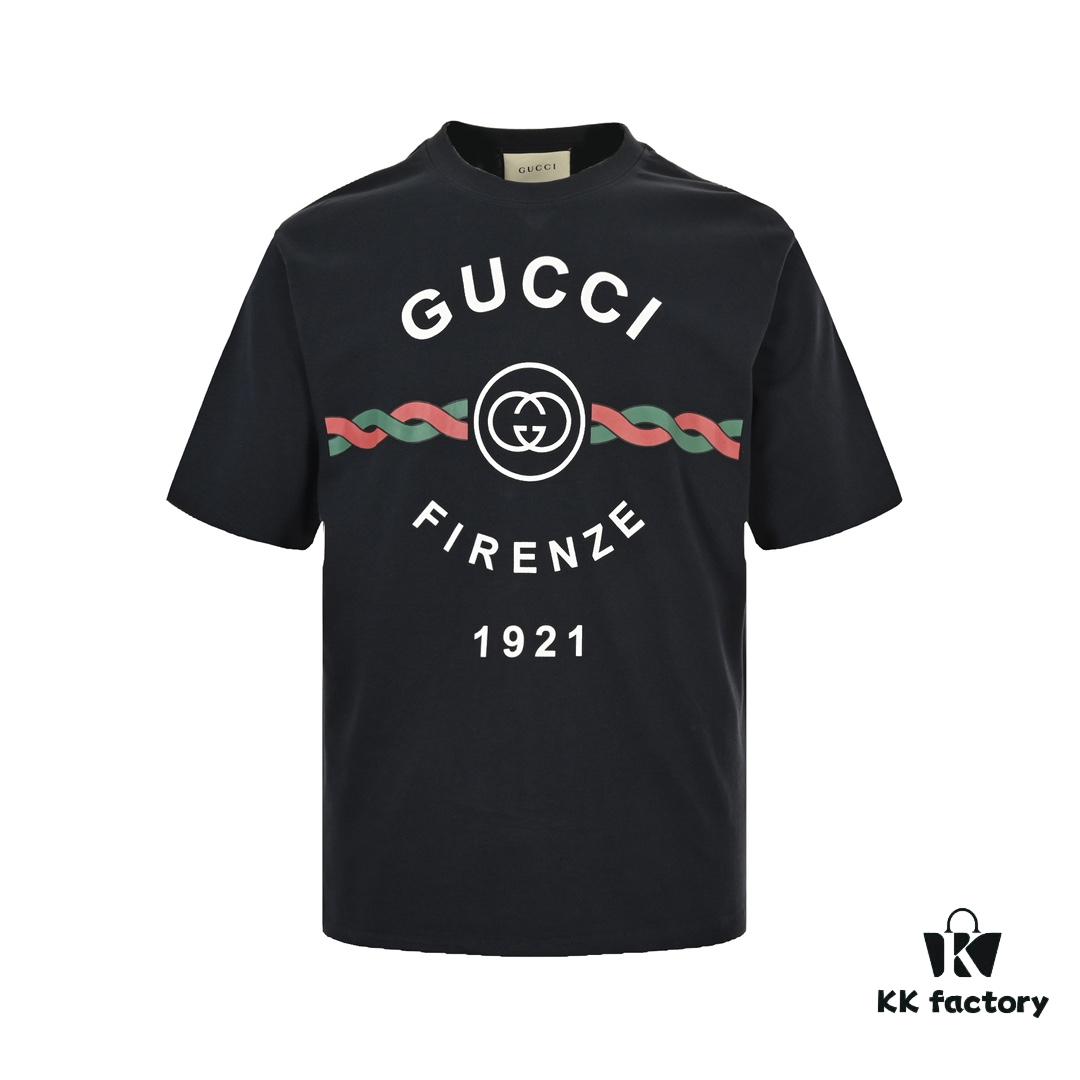 69313bd1908475d562cd9ab6 Gucci 22SS Braided Logo Letter Print Short-Sleeve T-Shirt