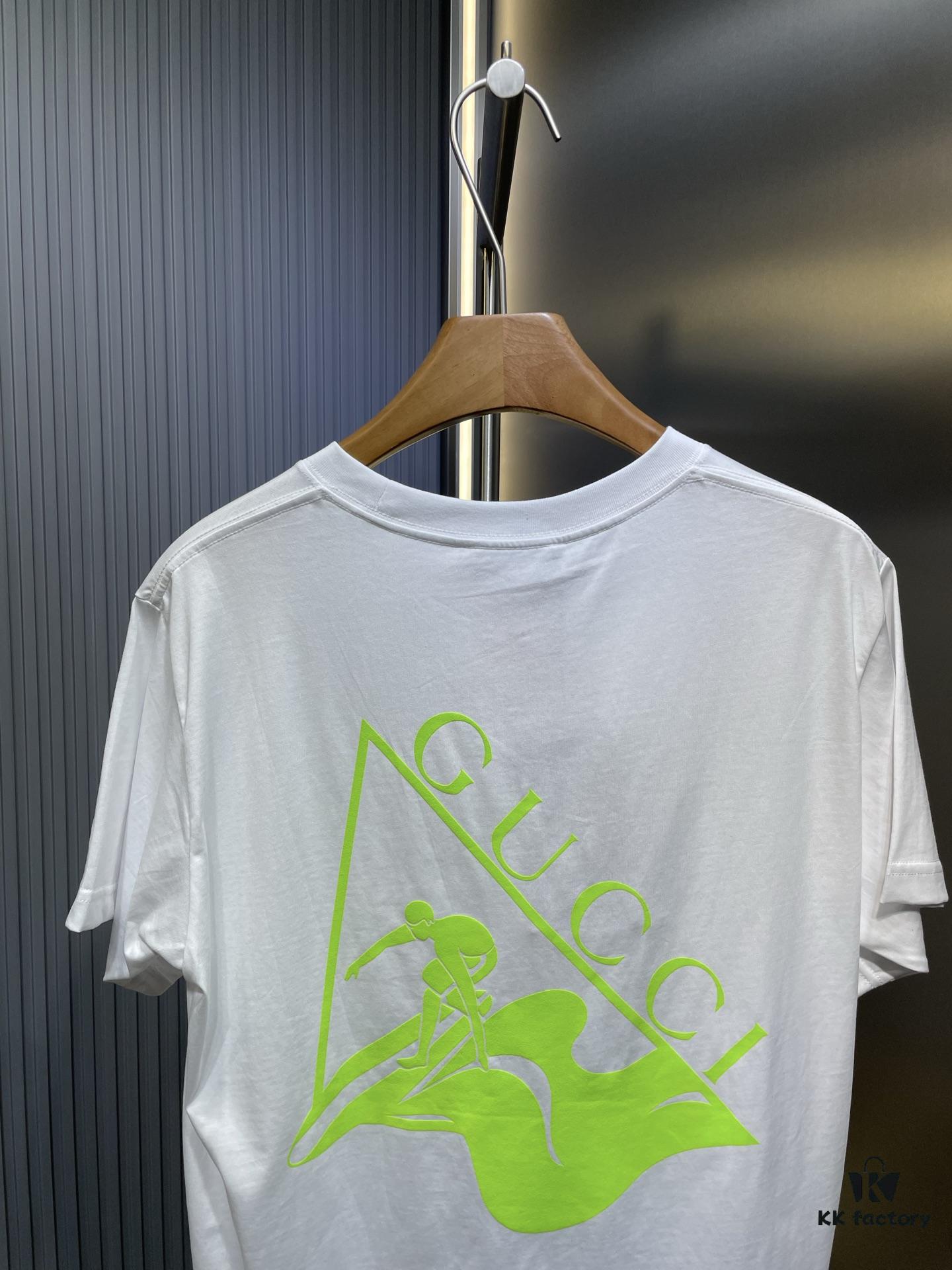 69313c64908475d562cd9ae9 Gucci 25SS New Arrival Oversized T-Shirt Crafted from Garment-Dyed Knit Cotton, Featuring Gucci Logo Print on Front and Gucci Surfer Print on Back