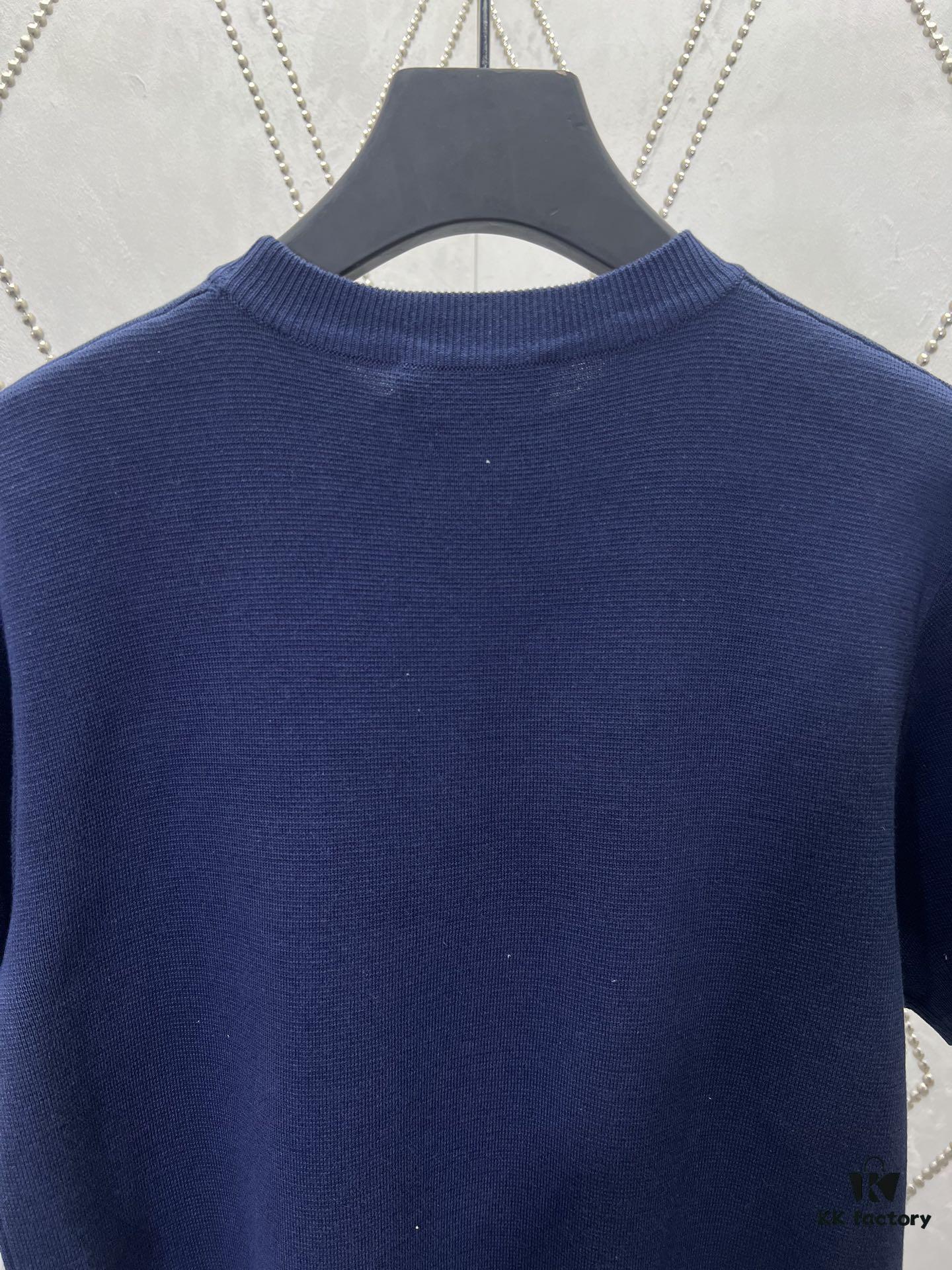 69313c9d908475d562cd9aff Gucci 25SS New Arrival Knitwear Crafted from Ribbed Silk-Cotton Blend Knit Fabric, Enhanced with Gucci Intarsia for Added Charm