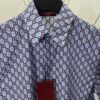 69313ca7908475d562cd9b03 Gucci 25SS New Arrival Cotton Shirt in Light Blue and Ancho Red with GG Shadow Print