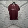69313cc2908475d562cd9b0b Gucci 25SS New Standard Fit Knit Cotton T-Shirt Featuring Reflective Gucci Print