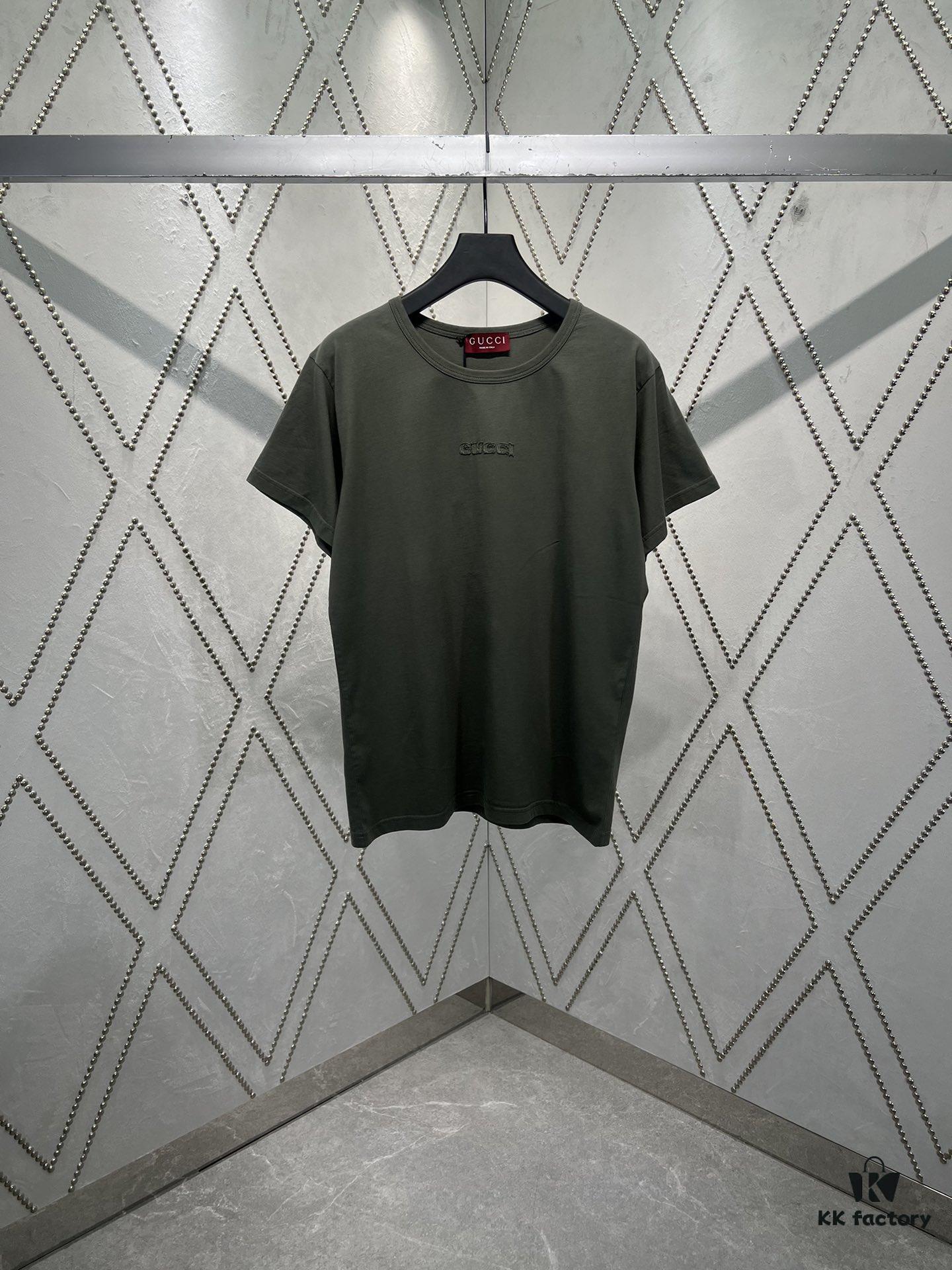 69313d20908475d562cd9b26 Gucci 25SS New Arrival Oversized Knit Cotton T-Shirt with Gucci Embroidery
