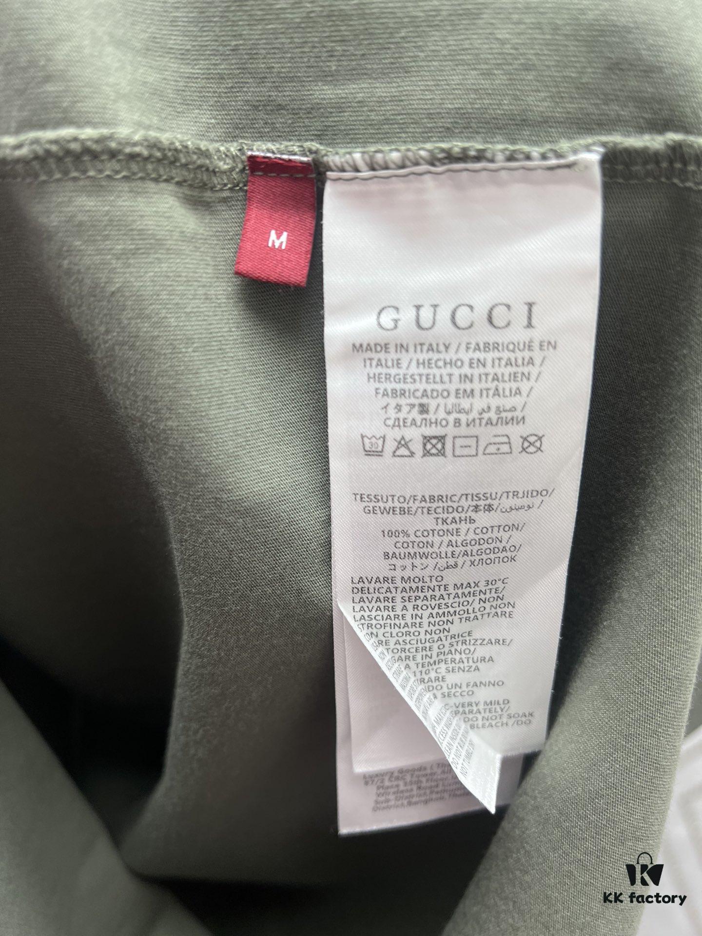 69313d38908475d562cd9b2d Gucci 25SS New Arrival Oversized Knit Cotton T-Shirt with Gucci Embroidery
