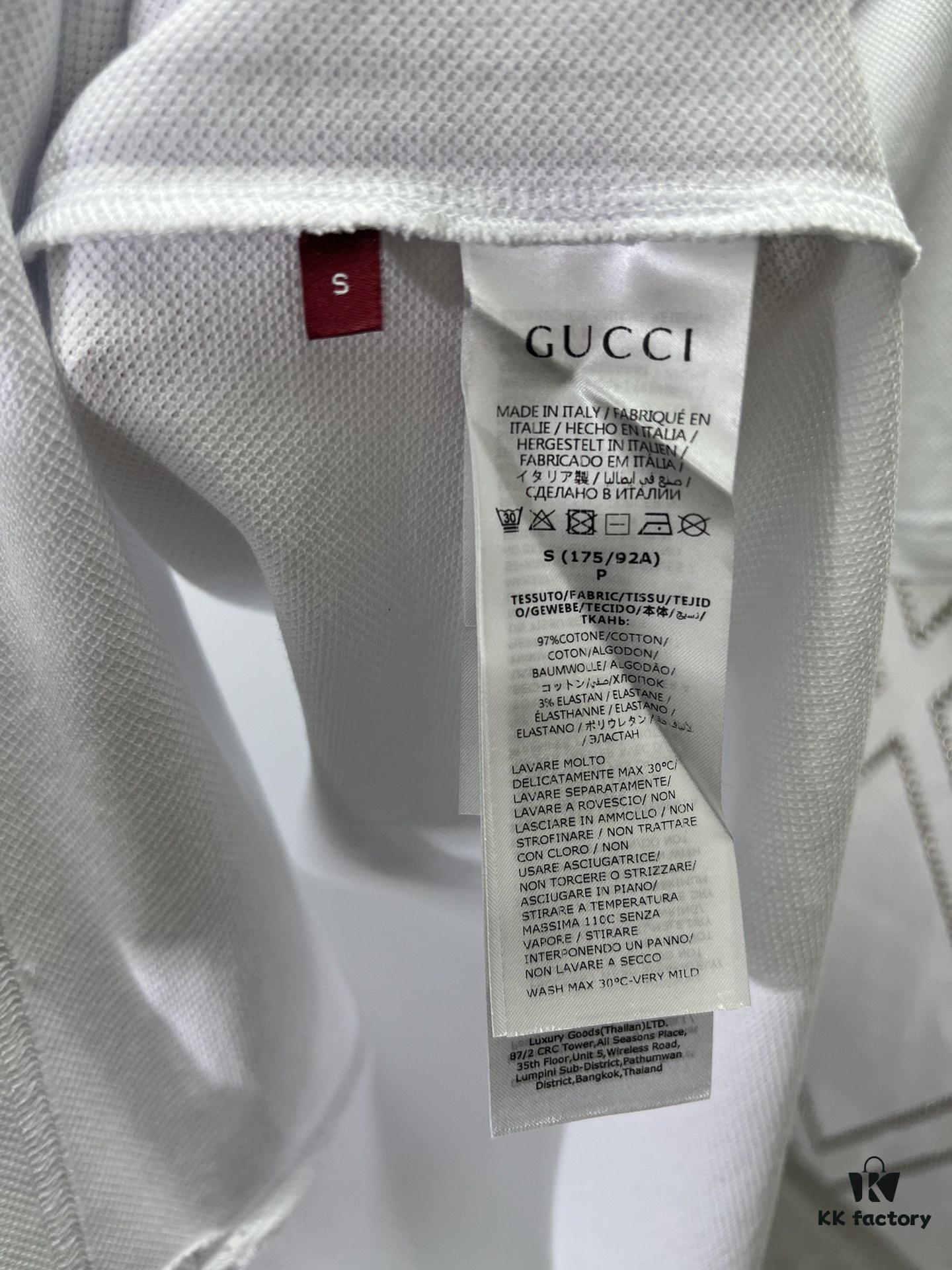 69313d6f908475d562cd9b3f Gucci 2025 Spring Collection Presents Classic Style Pieces, Featuring a Polo Shirt Crafted from Stretch Piqué Cotton with an Elegant Gucci Print