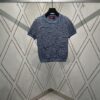 G House 25ss New Arrival Crew Neck Top Crafted from Fine Cotton Knit Fabric, a Standout Piece for the 2025 Pre-Spring Collection. The Light Blue Hue Adds Elegant Sophistication, While the Gold-Tone Double G Buttons Enhance the Design Appeal.