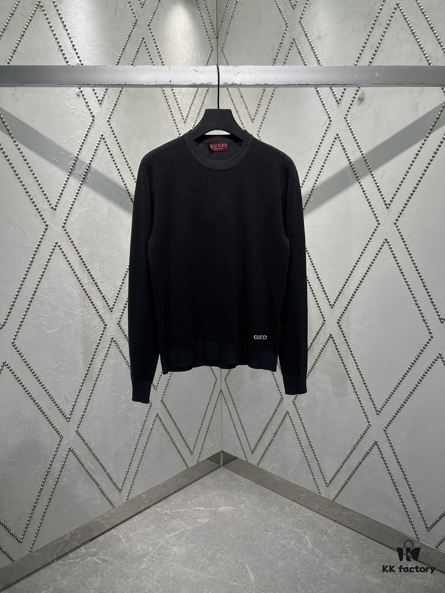 69313e80908475d562cd9b7d Gucci 25SS New Arrival Sweater Crafted from a Silk-Cotton Blend Knit Fabric, Embellished with Gucci Intarsia for Added Charm