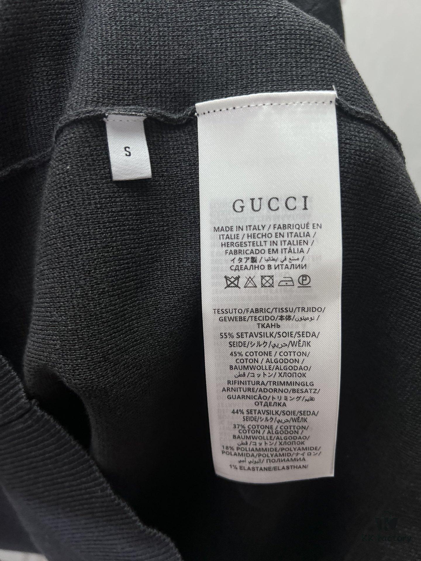 69313e91908475d562cd9b83 Gucci 25SS New Arrival Sweater Crafted from a Silk-Cotton Blend Knit Fabric, Embellished with Gucci Intarsia for Added Charm