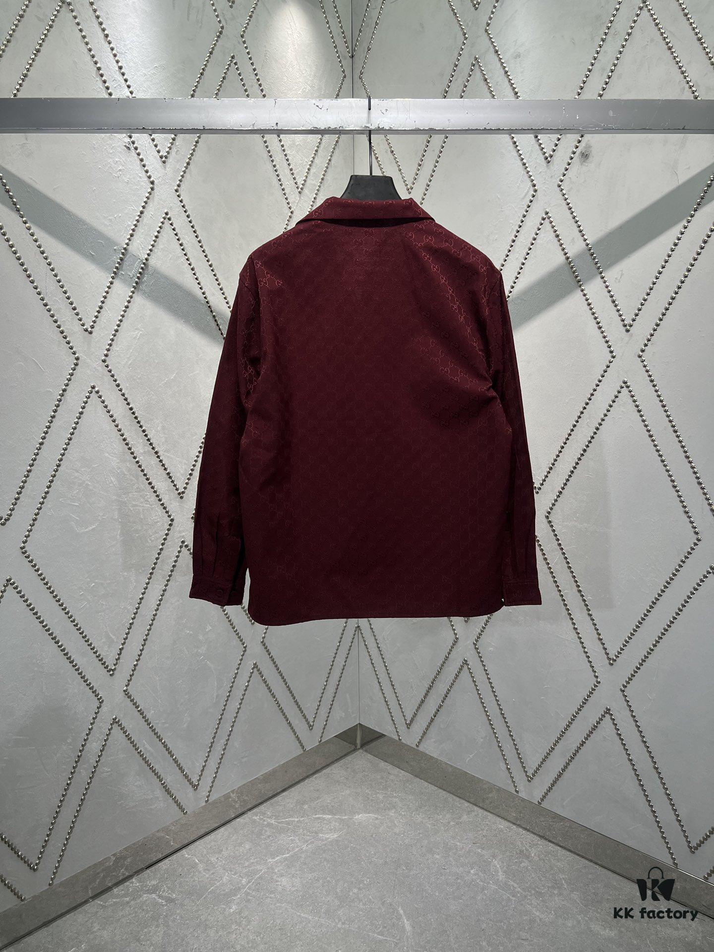 69313f2c908475d562cd9b9b Gucci 25SS New Arrival Letter Intertwined Pattern Shirt Inspired by Founder Guccio Gucci's Name, Crafted in GG Canvas with Side Slits