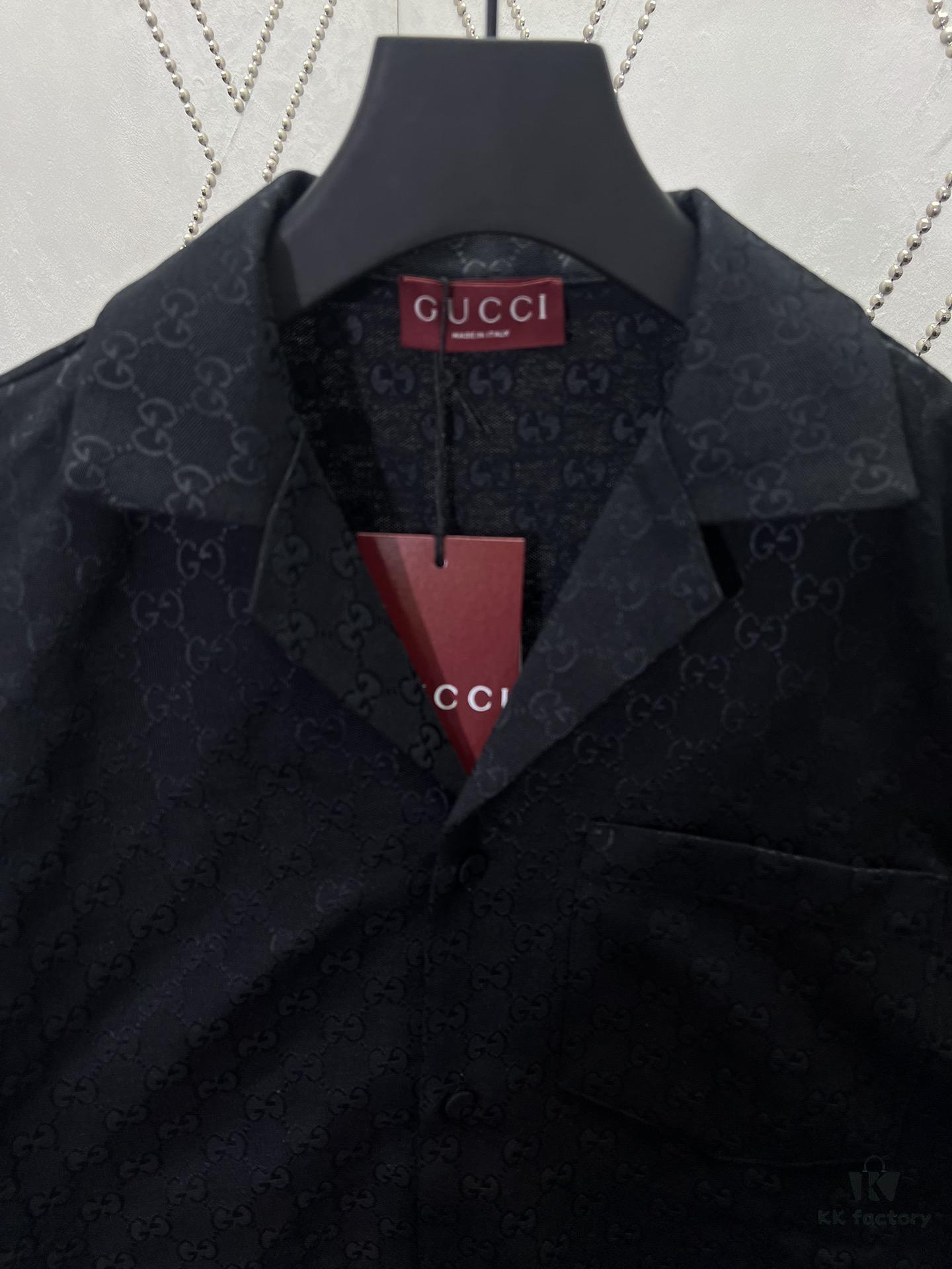 69313f48908475d562cd9ba4 Gucci 25SS New Arrival Letter Interlocking Pattern Shirt Inspired by Founder Guccio Gucci