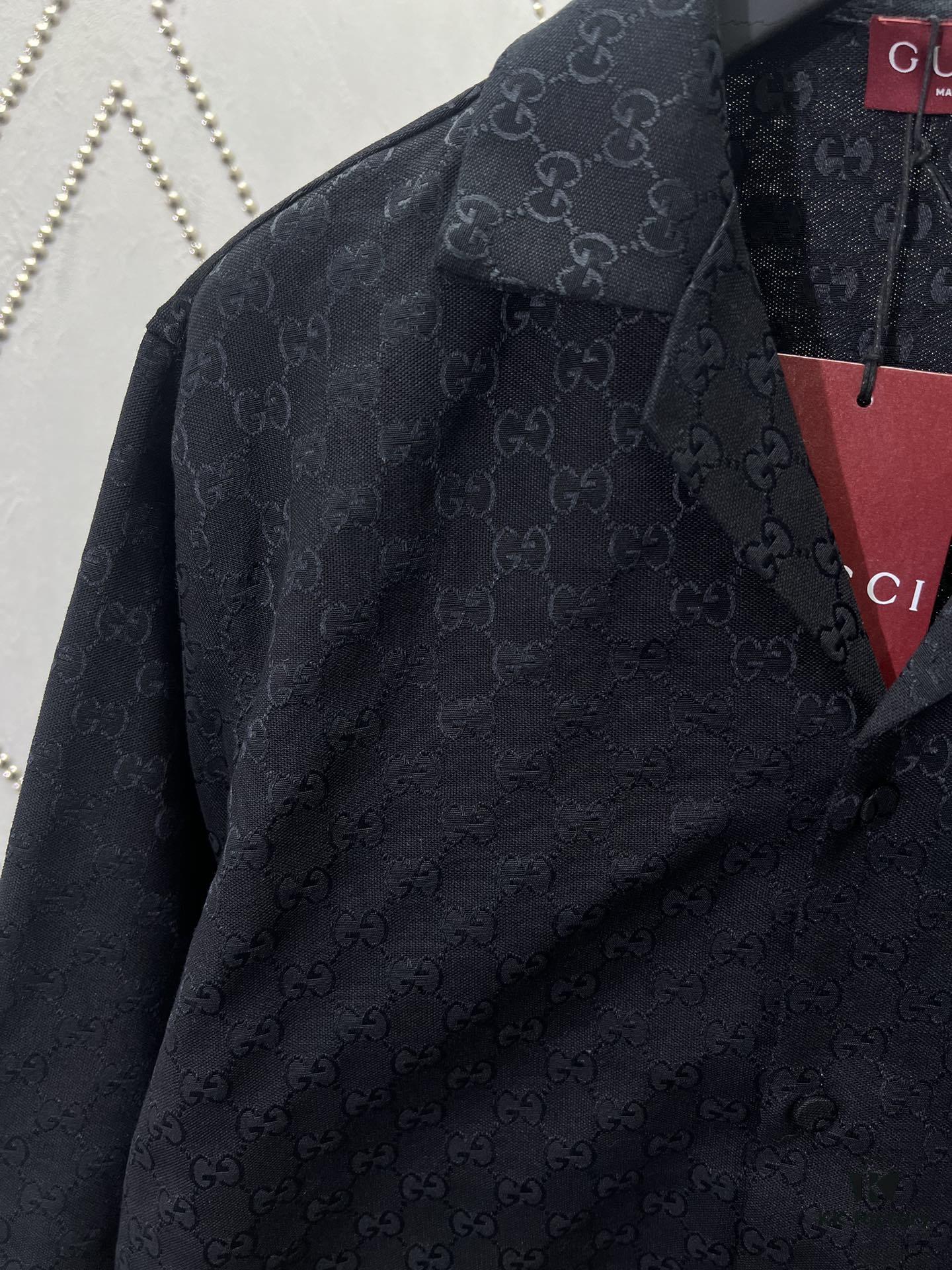 69313f62908475d562cd9bac Gucci 25SS New Arrival Letter Interlocking Pattern Shirt Inspired by Founder Guccio Gucci