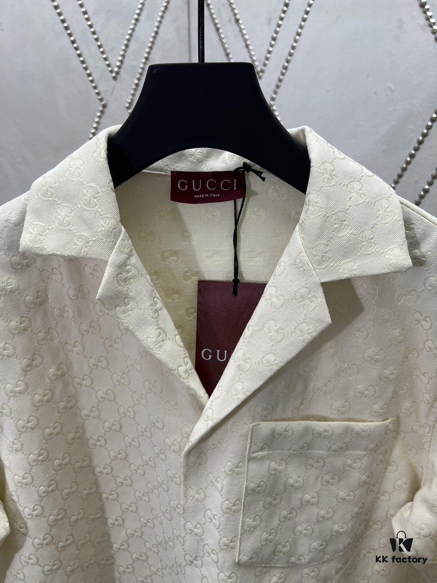 69313f68908475d562cd9bae Gucci 25SS New Arrival Letter Interlocking Pattern Shirt Inspired by Founder Guccio Gucci