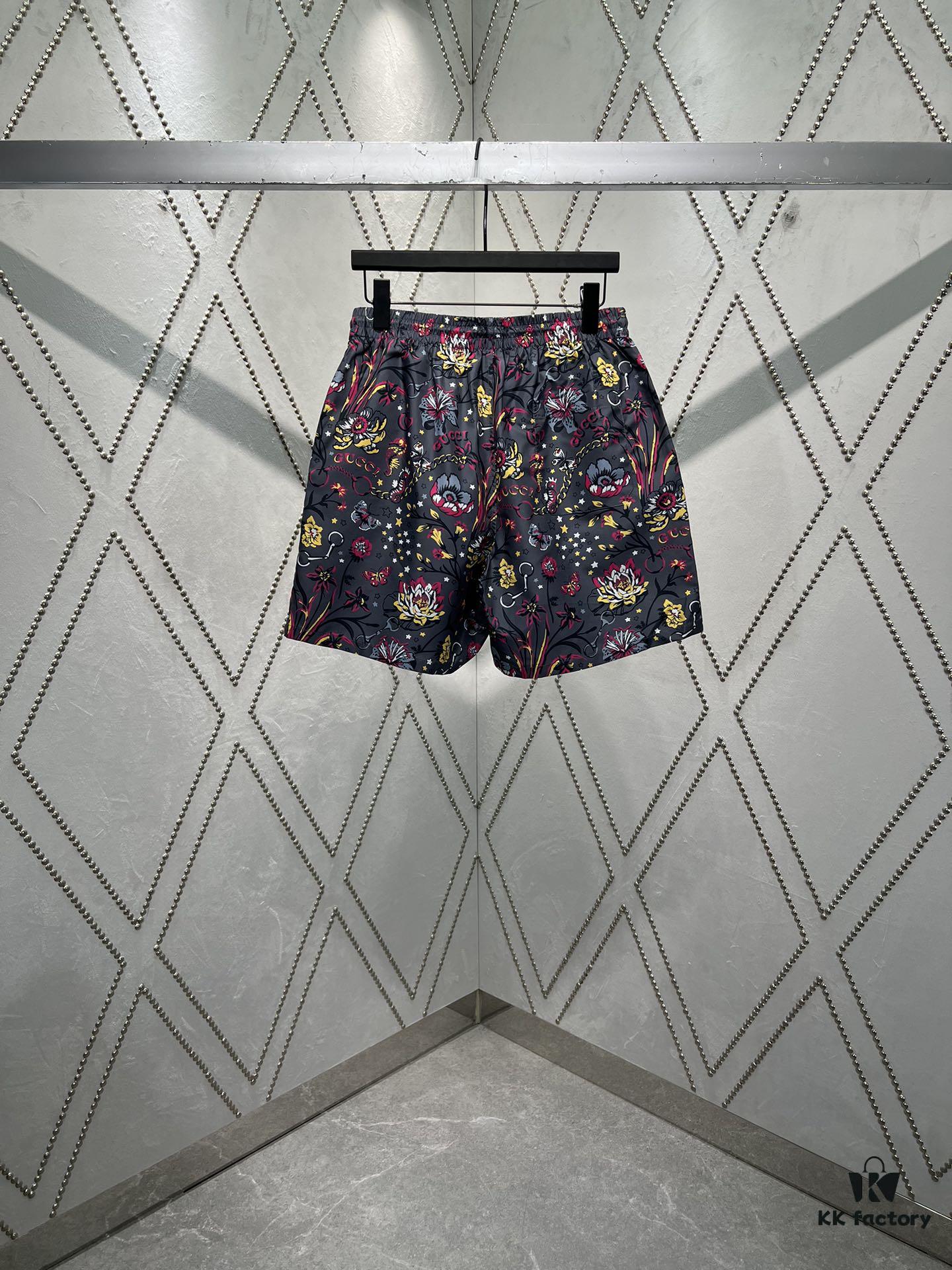 G Family 25SS New Arrival Floral Print Beach Shorts with Drawstring, High-End Version!