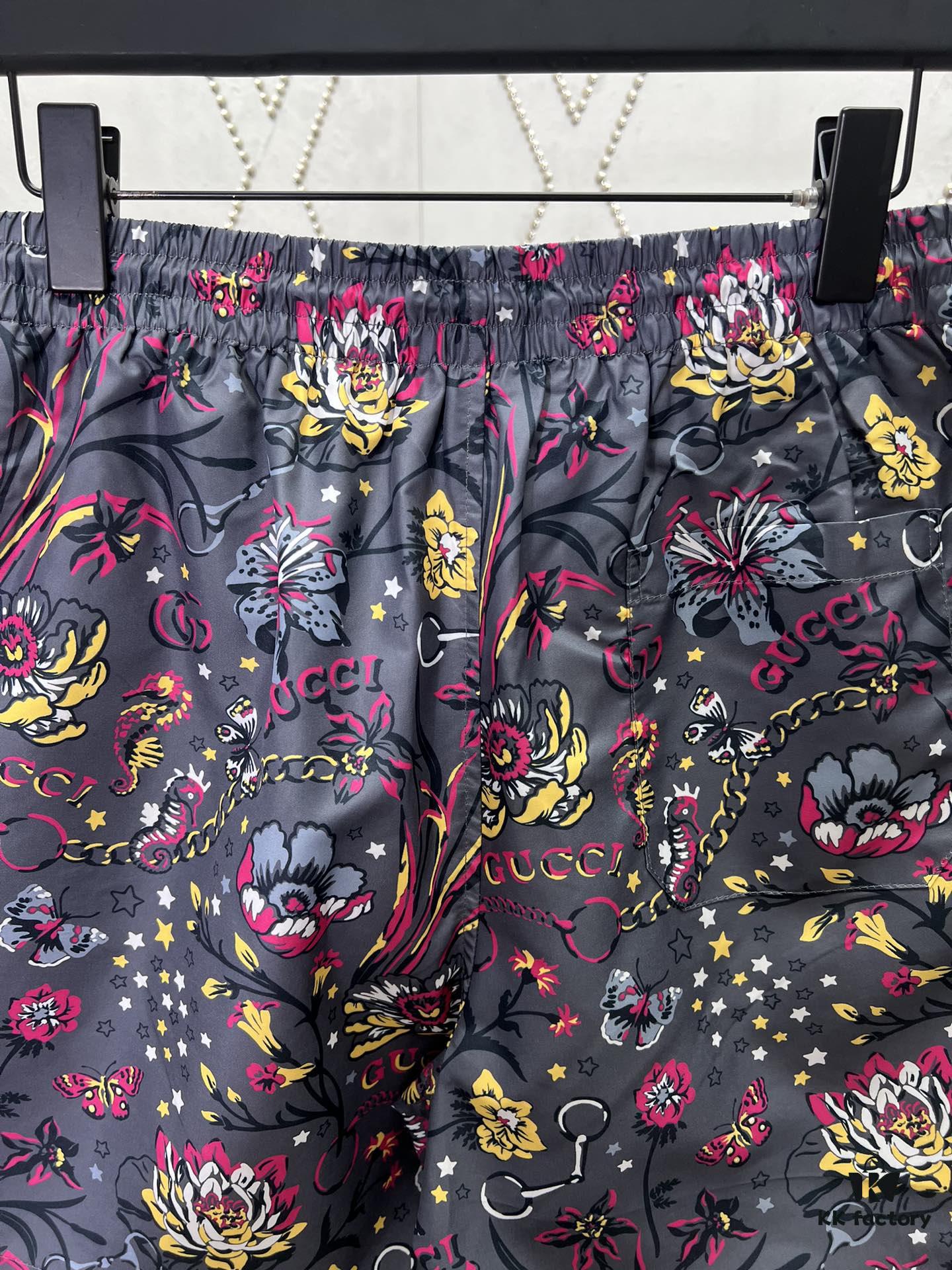G Family 25SS New Arrival Floral Print Beach Shorts with Drawstring, High-End Version!