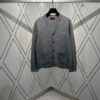 69313fe9908475d562cd9bd0 G House 25SS New Arrival Wool Cashmere Blend Knit Cardigan Featuring Refreshed Brand Pattern with Color-Contrast Bright Pink Accents, Creating Delicate Intarsia Effects on Front and Back