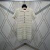 Gucci 25SS New Round Neck Top Crafted from Premium Wool with Metallic Thread Tartan Jacquard Fabric, Featuring a Circular Interlocking Double G Button at the Back